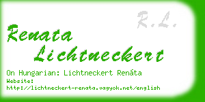 renata lichtneckert business card